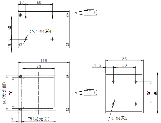 同轴光源 COL80-R/G/B/W 