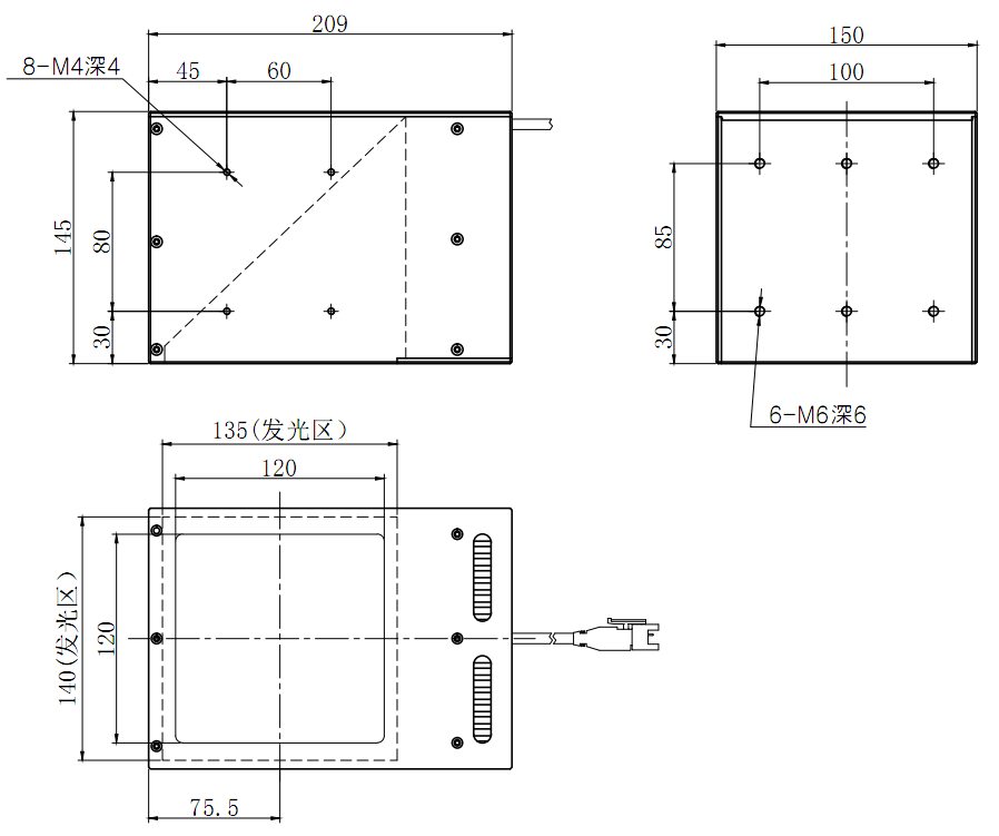 同轴光源 COL140-R/G/B/W